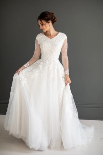 The Modest Bridal Collection Style #SusanneMBC7248 SAMPLE ONLY #0 default Ivory thumbnail