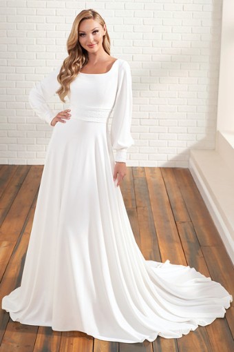 Modest by Mon Cheri Style #MOD217 #0 default Ivory thumbnail
