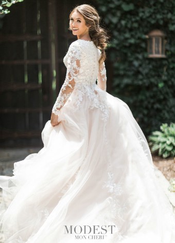 Modest by Mon Cheri Style #TR11972W #3 Ivory thumbnail