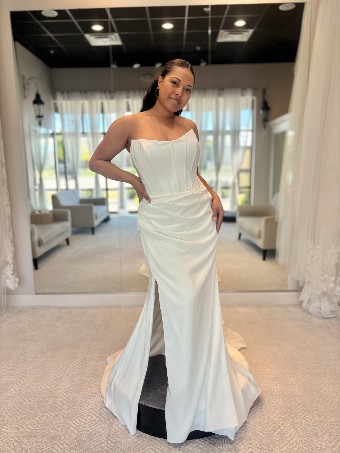 Malmrose Bridal Style #M2015 #1 White/Diamond thumbnail