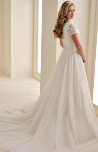 Modest by Mon Cheri Style #MOD341 #1 Ivory thumbnail